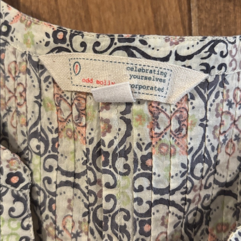 Odd Molly Pintuck Embroidered Top - Picture 3 of 5